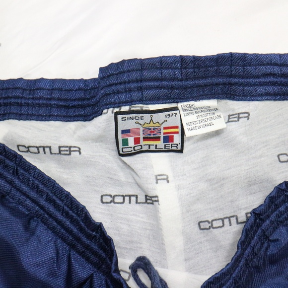 Vintage COTLER 80s 90s Blue Zip Leg Track Pants - Picture 2 of 8